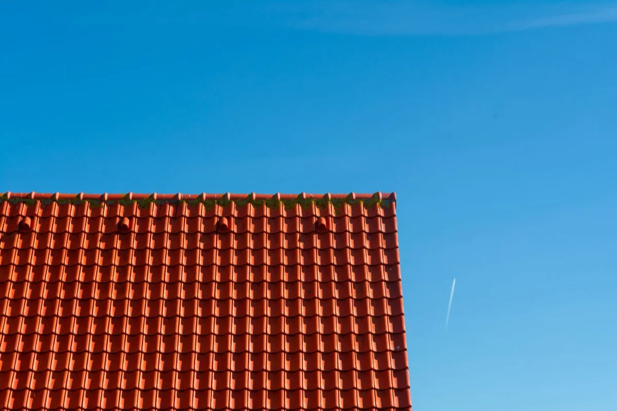 Tile roof gable in full sun, the kind of exposure that sets roof life in Everett, WA